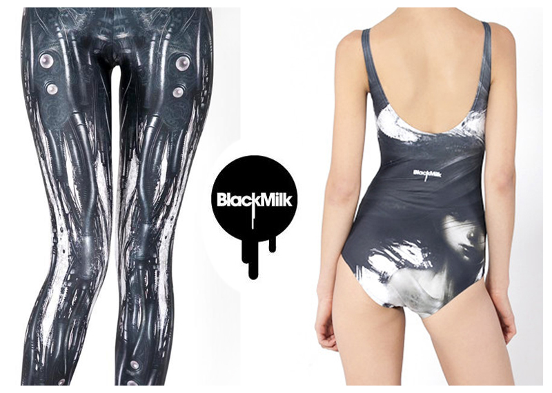 Black Milk x shichigoro - Mechanical Leggings & Mecha Girl Sad Swimsuit
